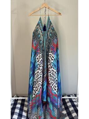 La Moda True Colors Animal Print Maxi Dress - High-Low Hem